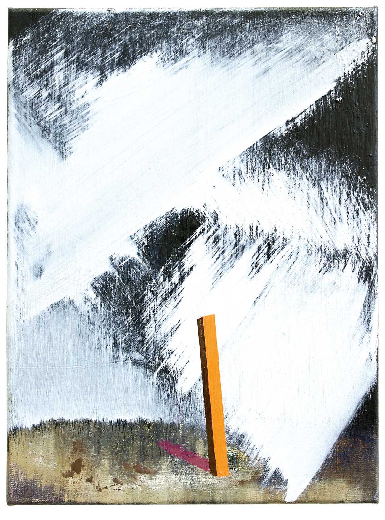 Orangener Pfahl | 2015 | oil on canvas | 40 x 30 cm