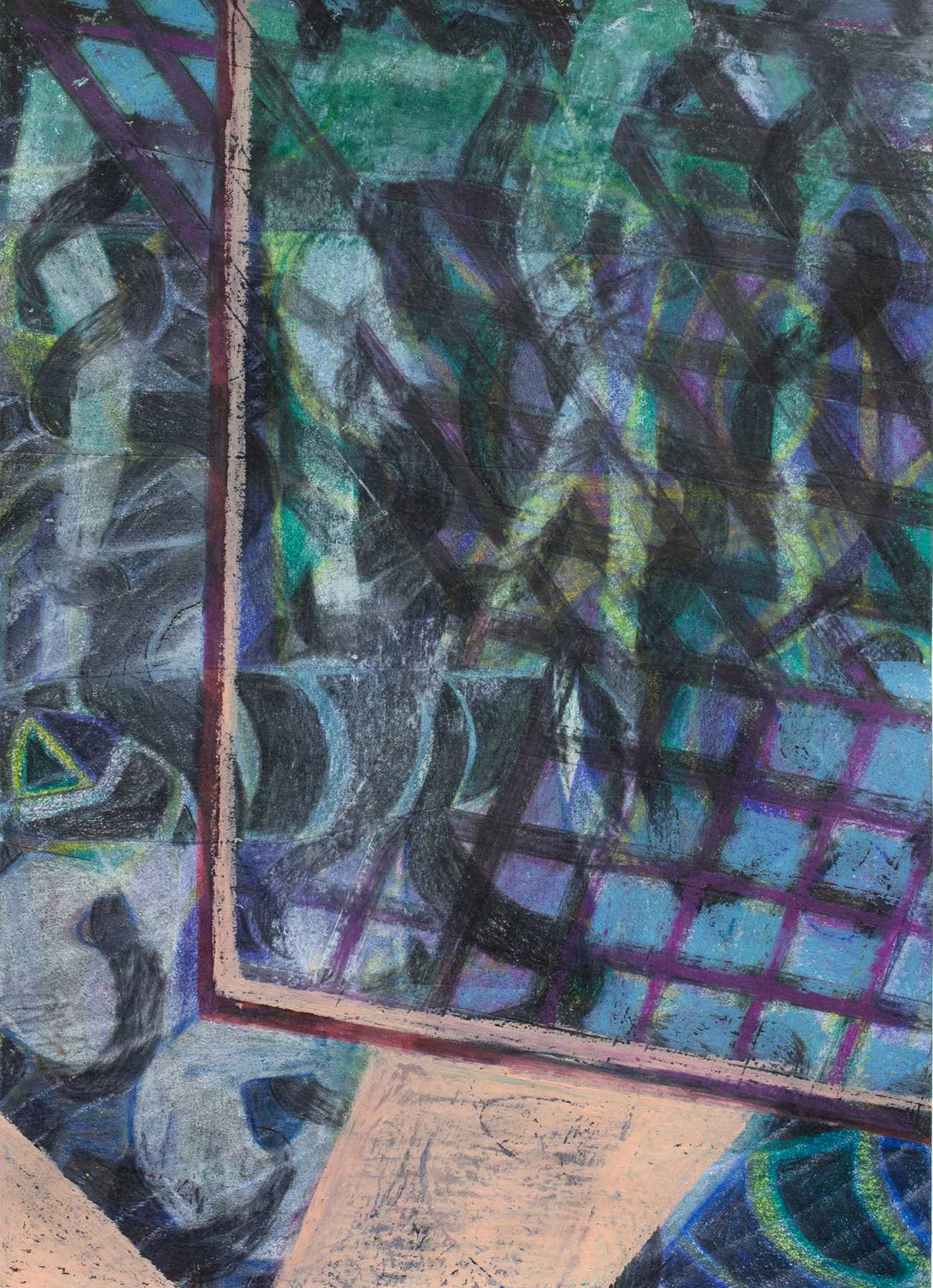 Gitter | 2019 | mixed media on paper | 21 x 15 cm